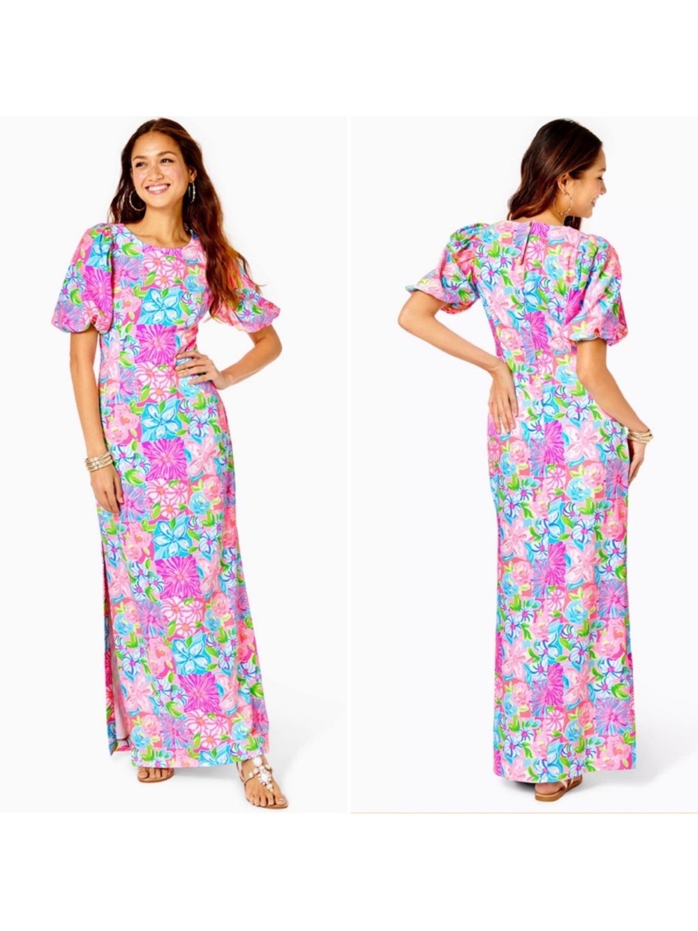NEW Lilly Pulitzer Kimberle Stretch Maxi Dress Take it From Your Mum Pri…